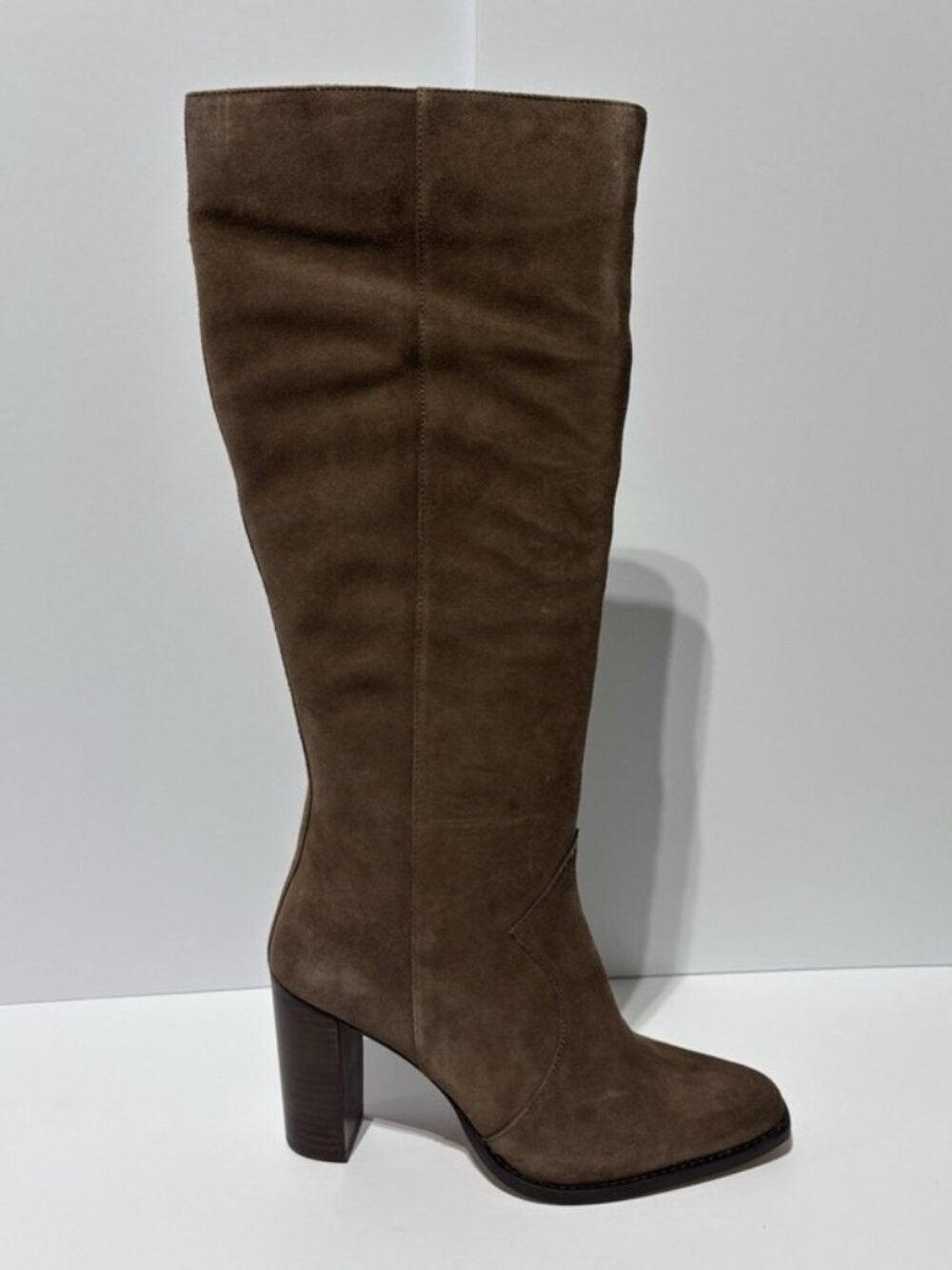 Vince Camuto Women’s Lecheya Taupe Suede Knee High Boots, Size 10 M